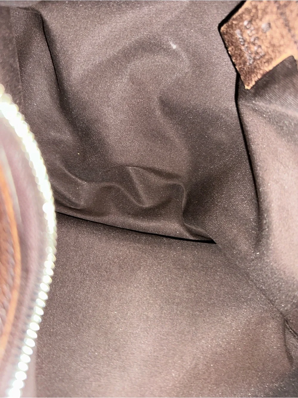 Gucci Brown Velvet Hobo with Blue and Gold Center Stripes